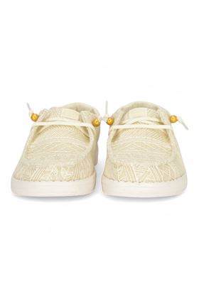 Sneaker donna in tessuto colore beige. HEY DUDE | 40151-19B